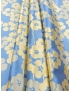 Mtr. 1.65 Double-Face Jacquard Fabric Floral Straw Azure