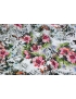 Mtr. 1.15 Linen Fabric Floral White Cyclamen